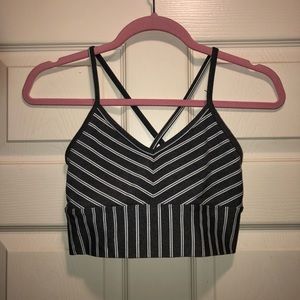 Glyder Premiere Crop Striped Sports Bra